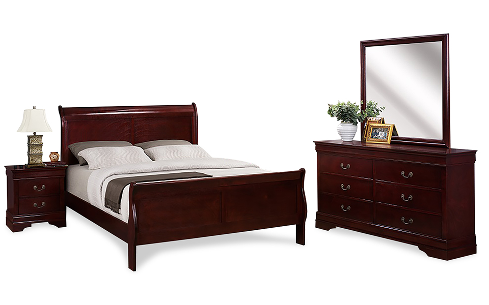 Louis Phillipe Sleigh Bedroom Suite, Leather Sleigh Beds South Africa